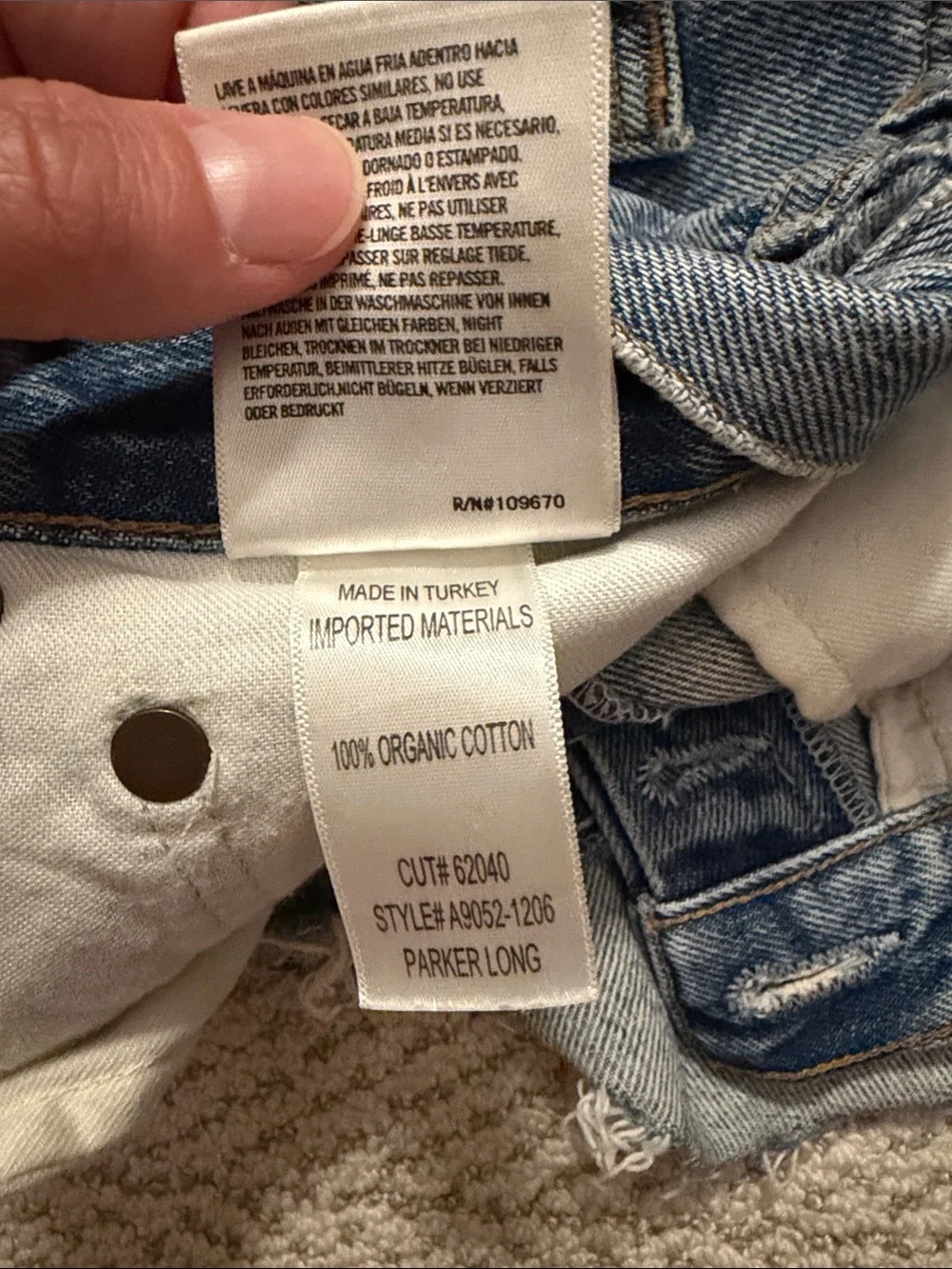 Agolde Parker Long Denim Short